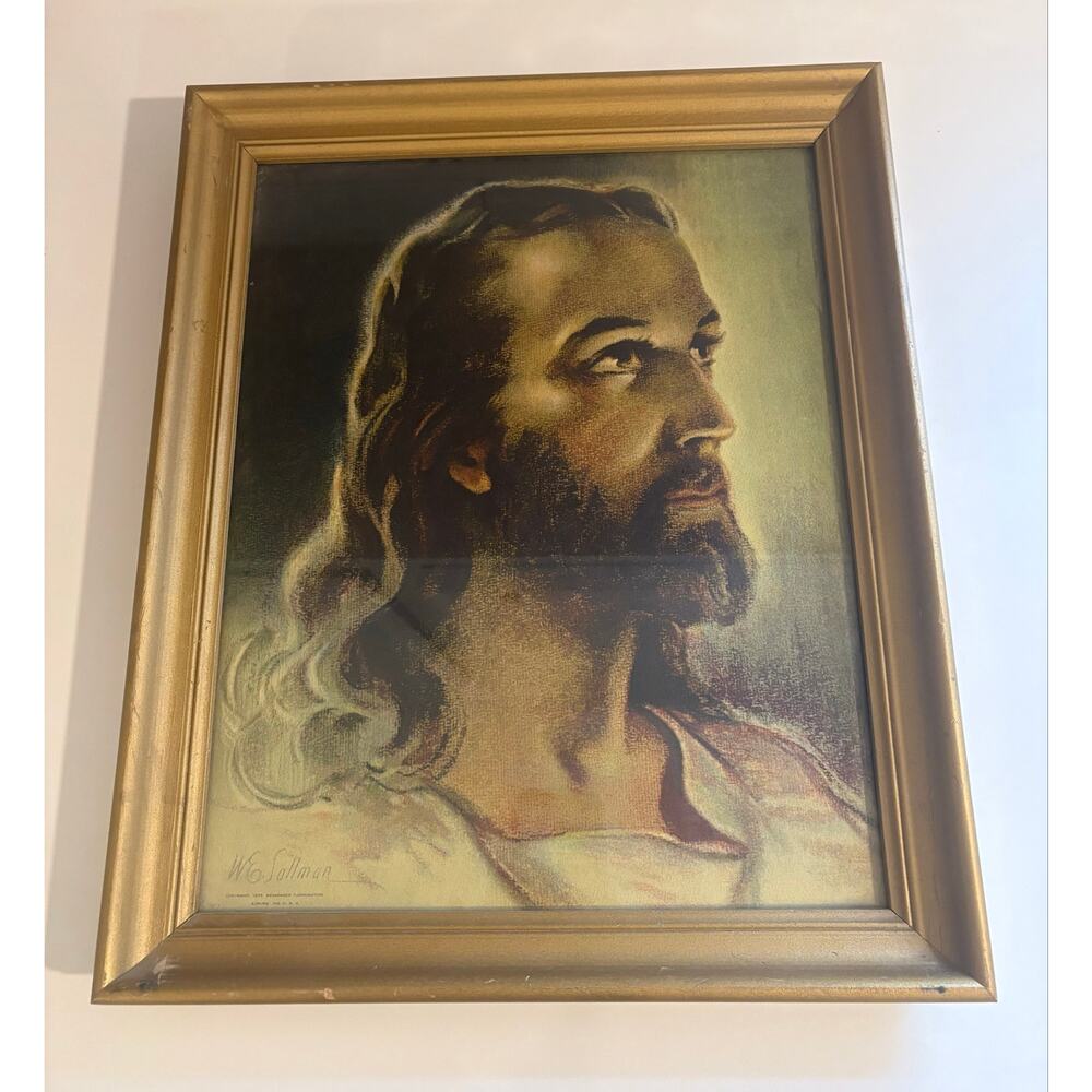 Vintage Jesus W.E. Sallman 1935 Framed Print